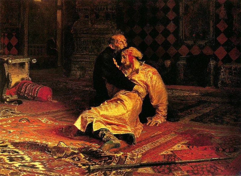 Ilya Repin Ivan the Terrible and His Son Ivan on November 16th, 1581 Norge oil painting art
